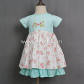 hand embroidered floral check children's boutique clothing